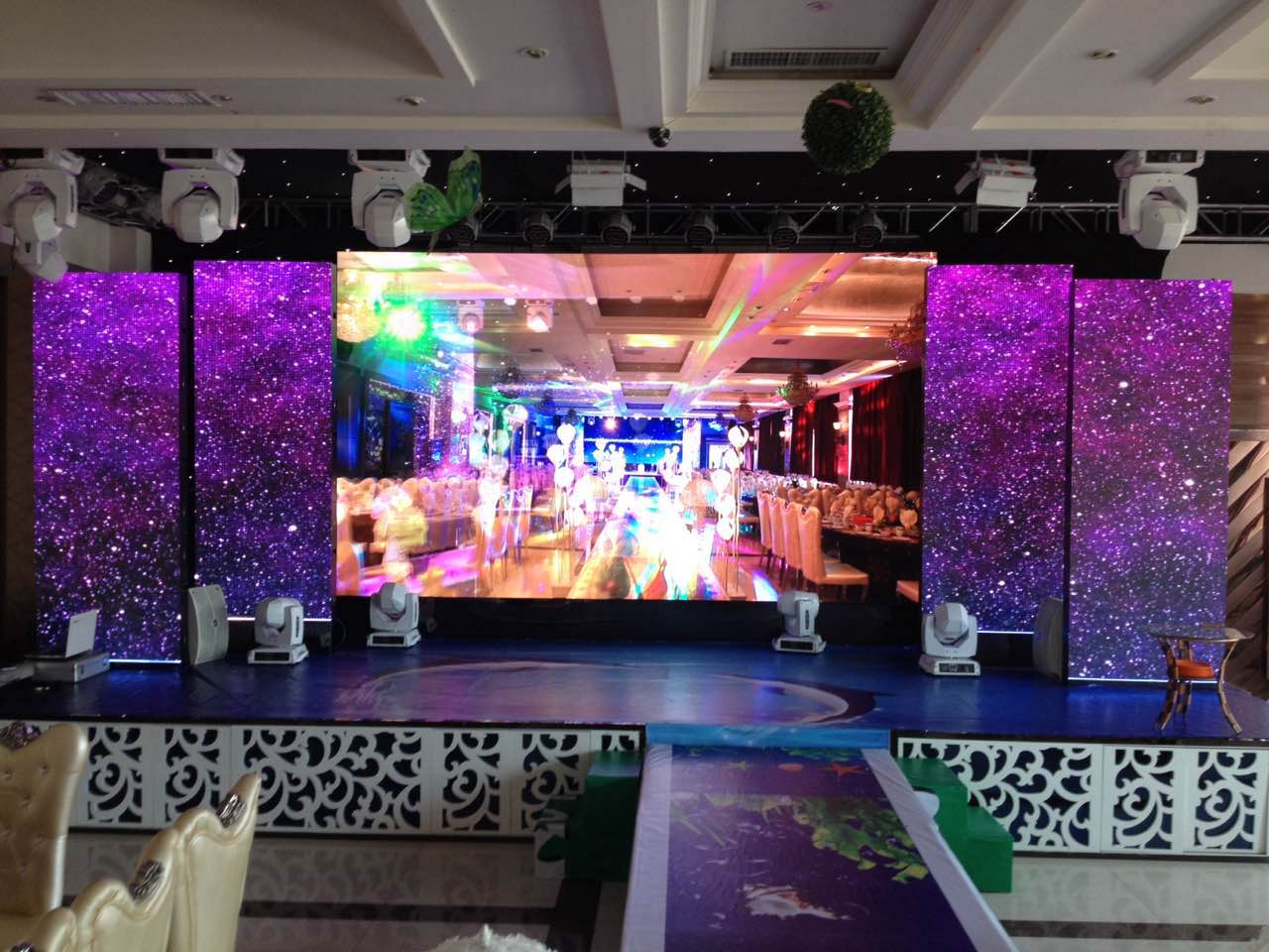 內(nèi)蒙古巴彥淖爾  戶內(nèi)P4租賃屏 28平方